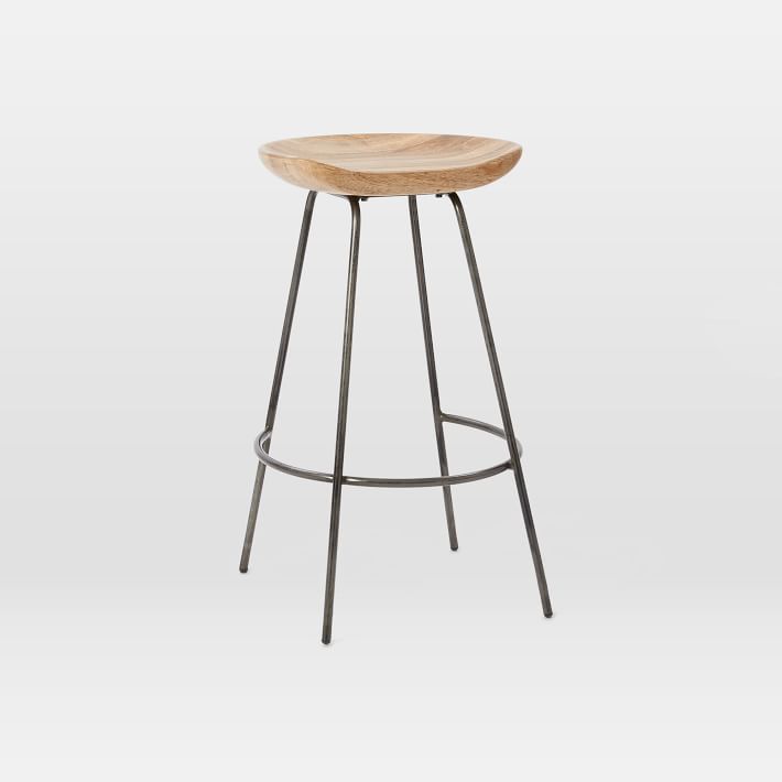 west elm wood stool