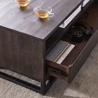 logan industrial storage coffee table