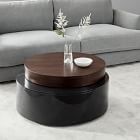 west elm stacked disk storage coffee table