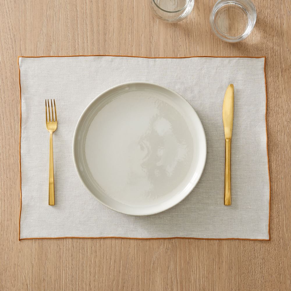 Merrowed Edge Linen Placemats (Set of 2) | West Elm