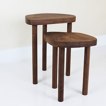 walnut stacking tables