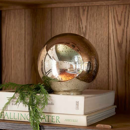 mercury glass globes with lights