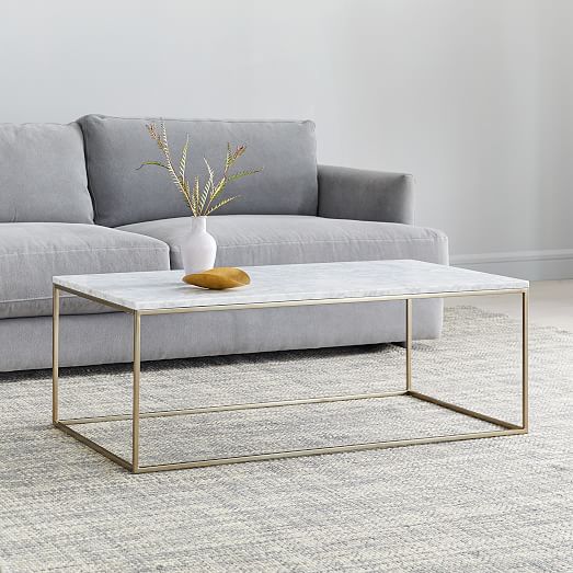 west elm gold and marble coffee table