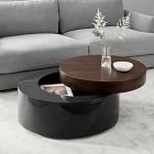 west elm stacked disk storage coffee table