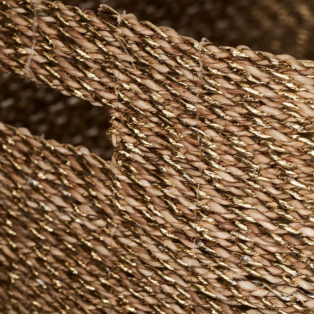Metallic Woven Baskets - Gold | West Elm