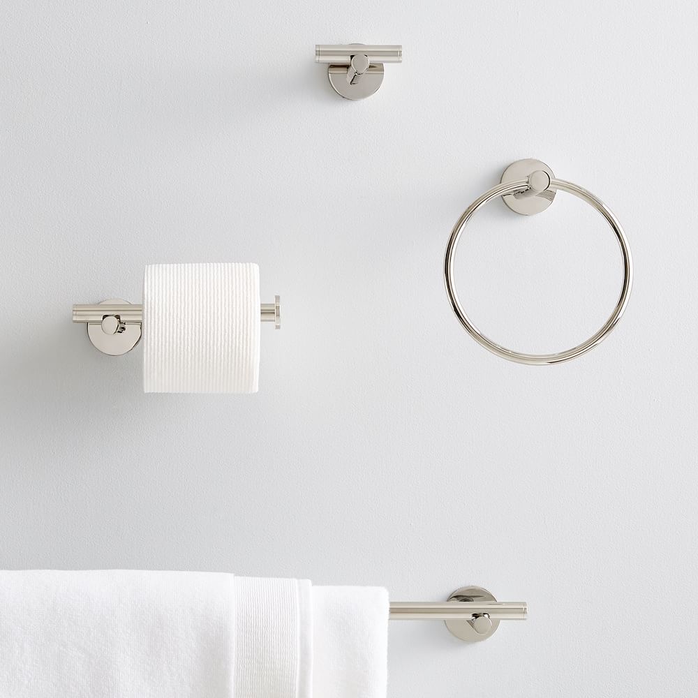 Modern Overhang Bathroom Hardware Polished Nickel West Elm