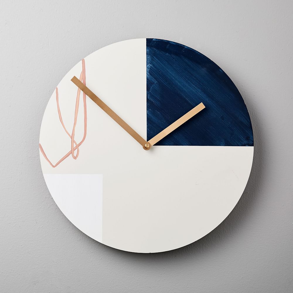 Moglea Hand Painted Scribble Wall Clock West Elm