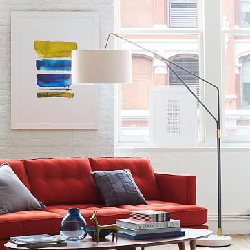 west elm sculptural overarching floor lamp