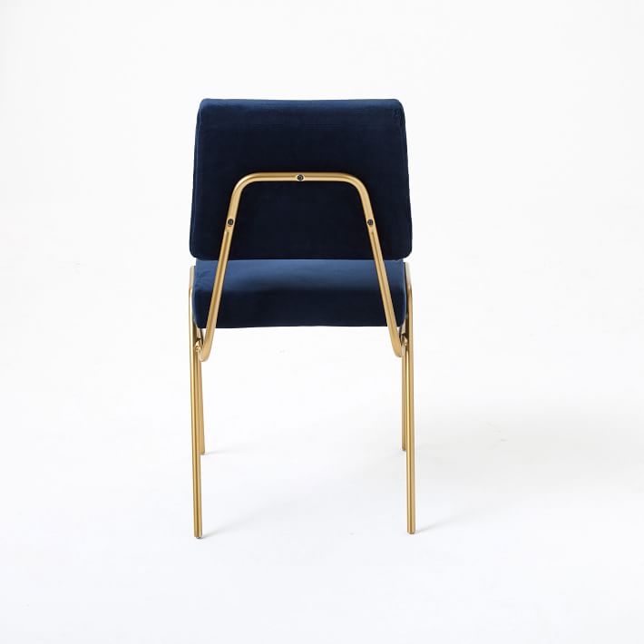 wire frame upholstered dining chair