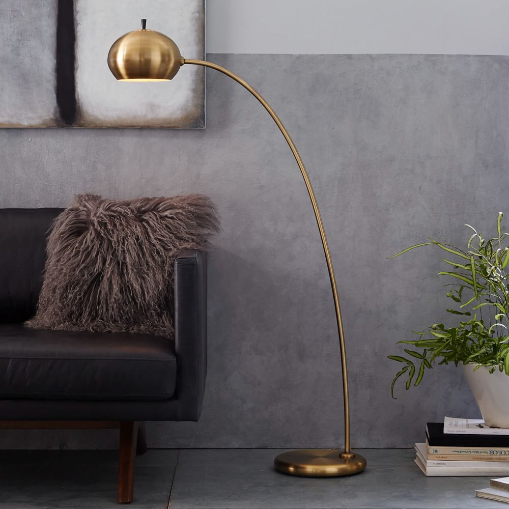 west elm floor lamp brass