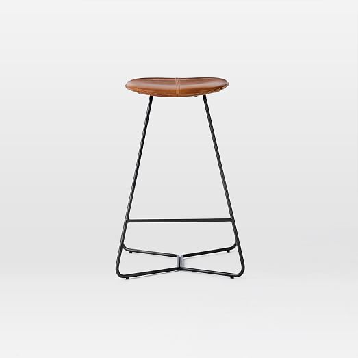 west elm backless barstool