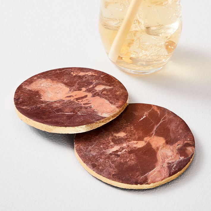 Brown Aventurine Coasters (Set of 4) West Elm