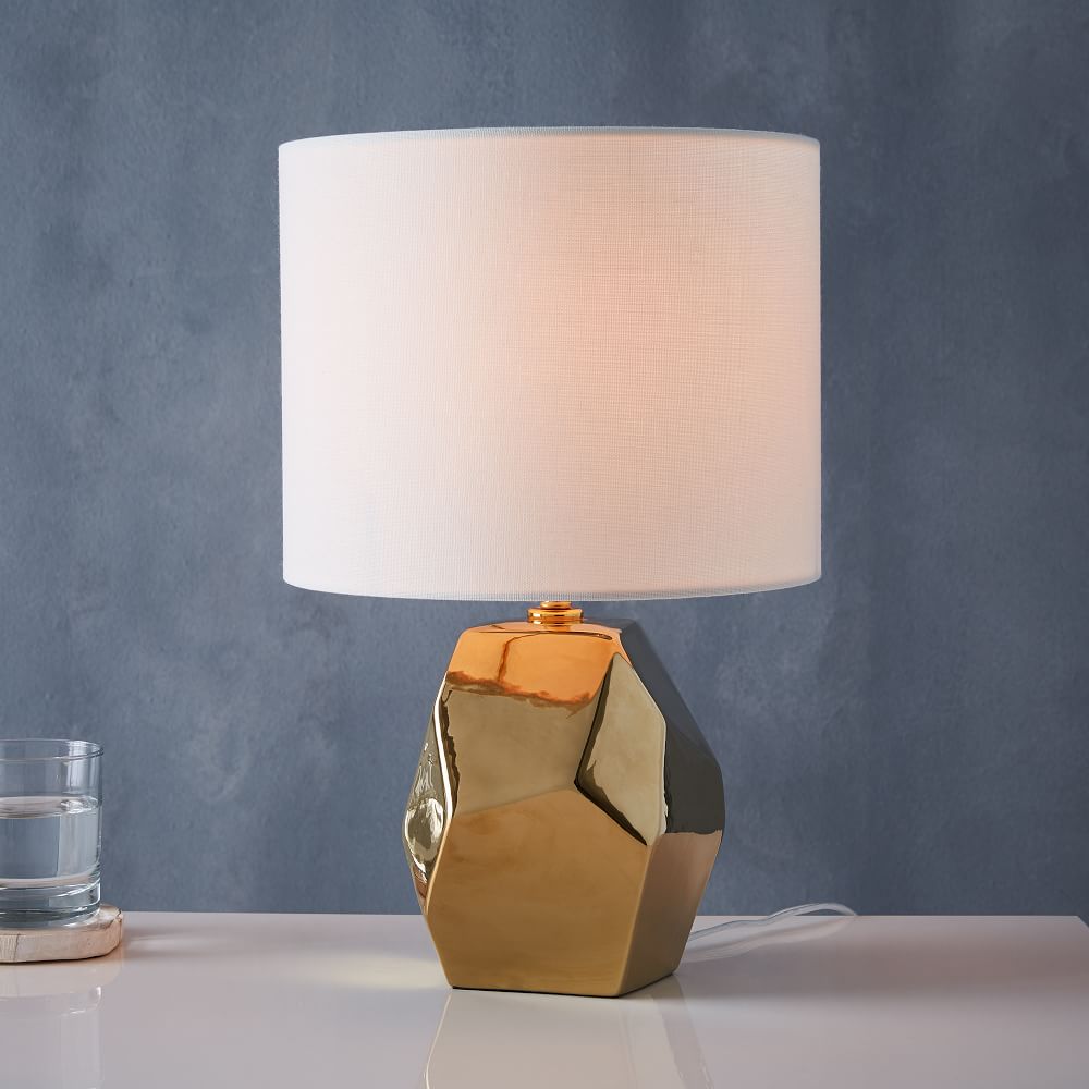 Ceramic Nature Geo Table Lamp Gold West Elm