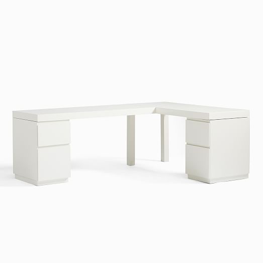 l shaped desk and dresser