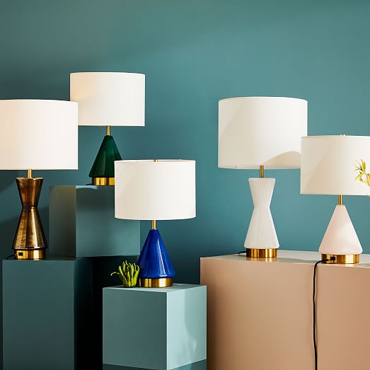 west elm metalized glass table lamp