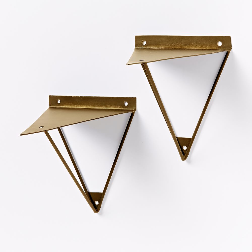 MidCentury Wall Shelf + Brackets West Elm