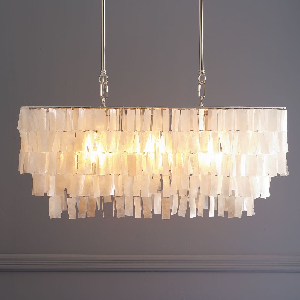 small rectangular chandelier