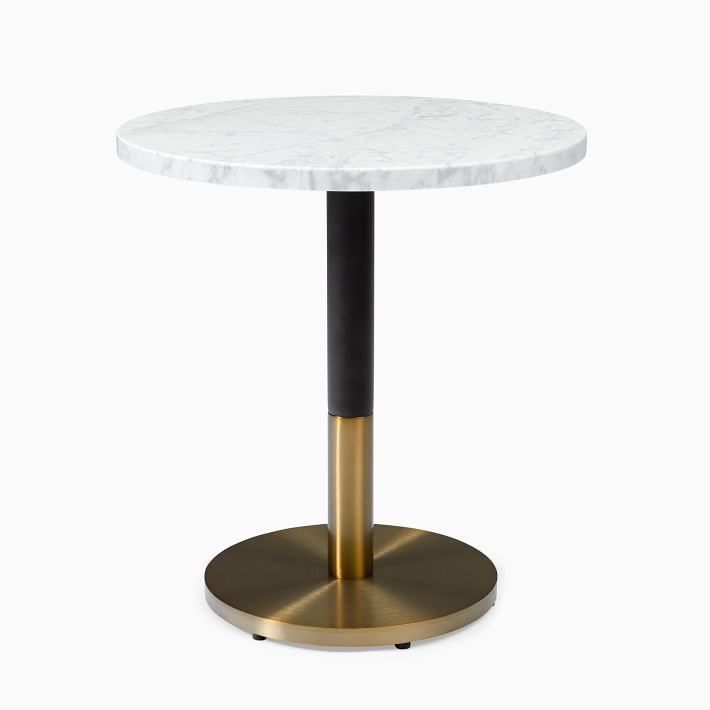 west elm white marble bistro table