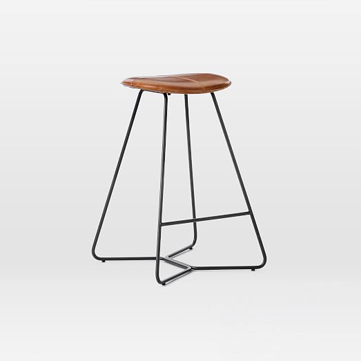 west elm backless barstool