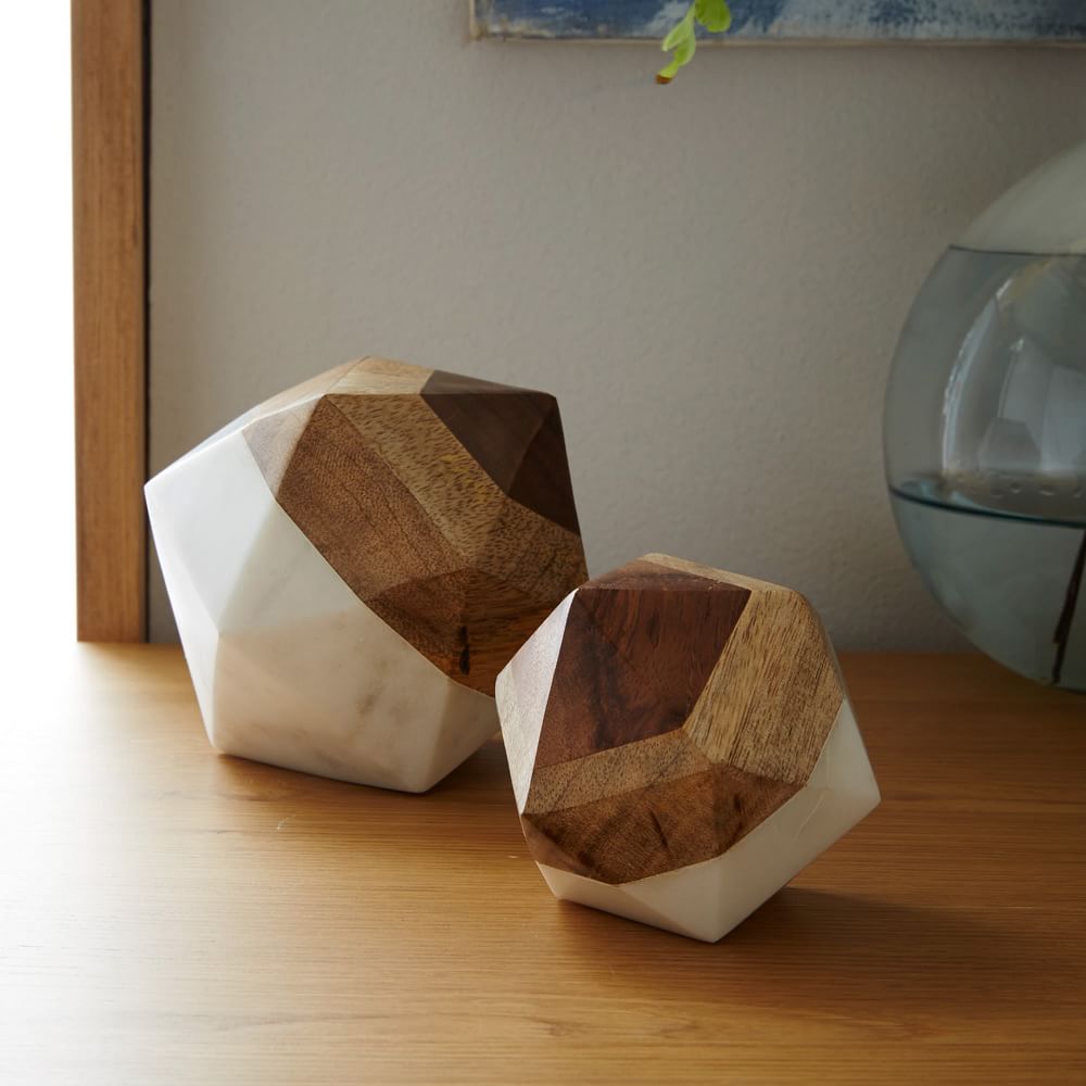 Marble & Wood Geometric Objects West Elm