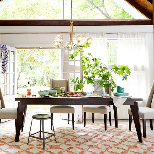 west elm angled leg dining table