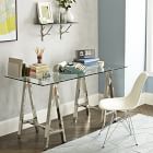 west elm glass top desk