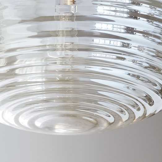 west elm ripple glass pendant