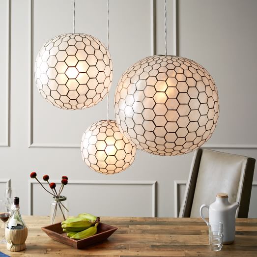 west elm honeycomb pendant