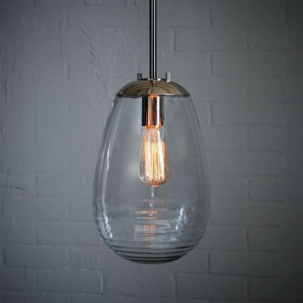 west elm glass pendant light