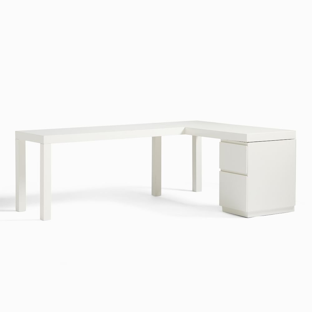 Parsons LShaped Desk & File Set West Elm