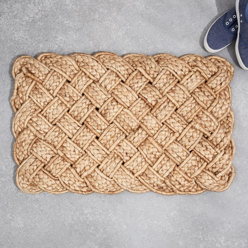 Woven Knot Doormat Gold West Elm