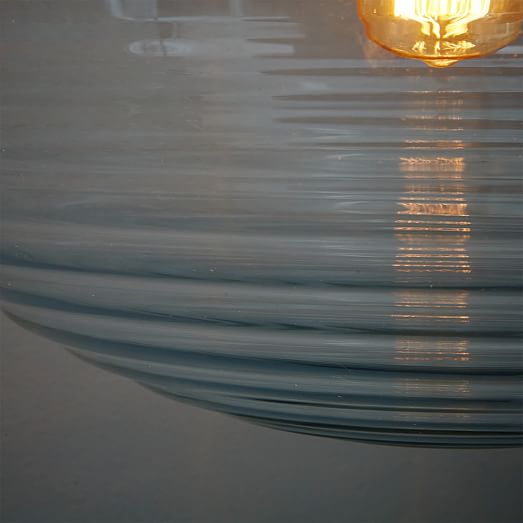 west elm ripple glass pendant