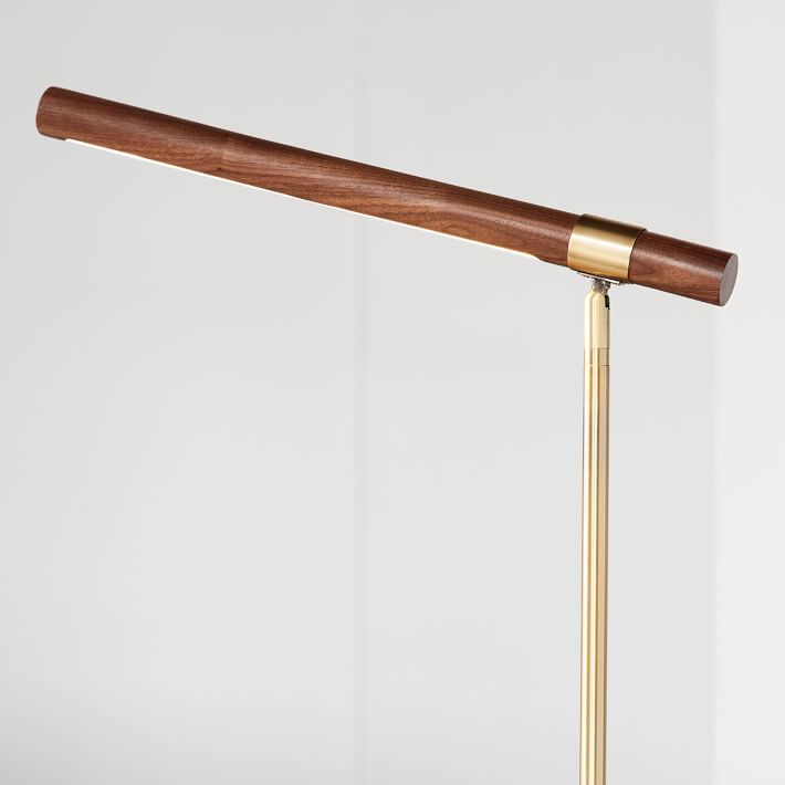 west elm linear wood led floor lamp