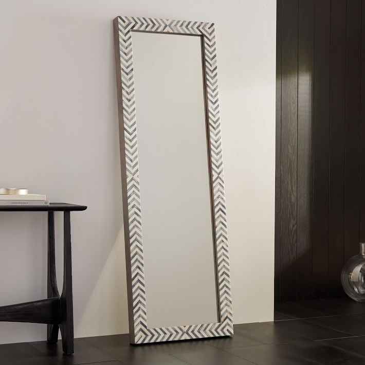 gray floor mirror