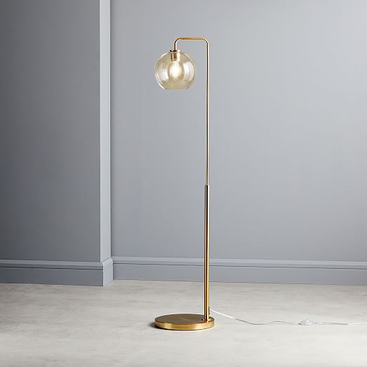 crystal globe floor lamp