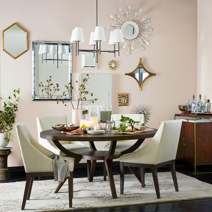 New!west elm Peruvianオシャレな木製ウオールミラー(Flower) rccgroup.vn