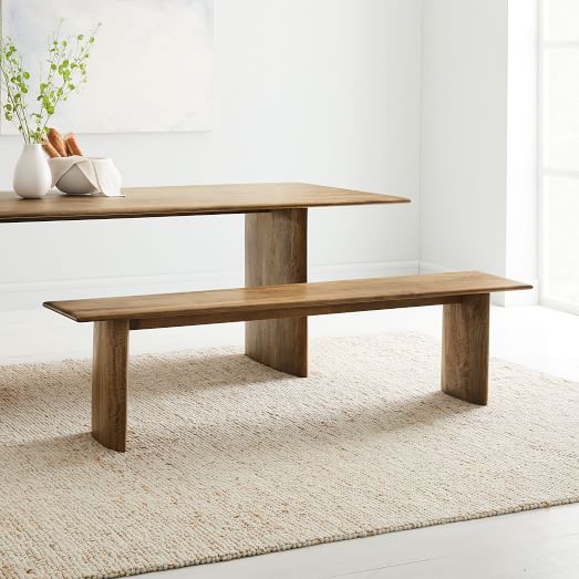 wooden dining bench table