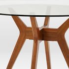 west elm round glass dining table