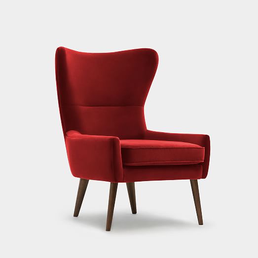 west elm red chair