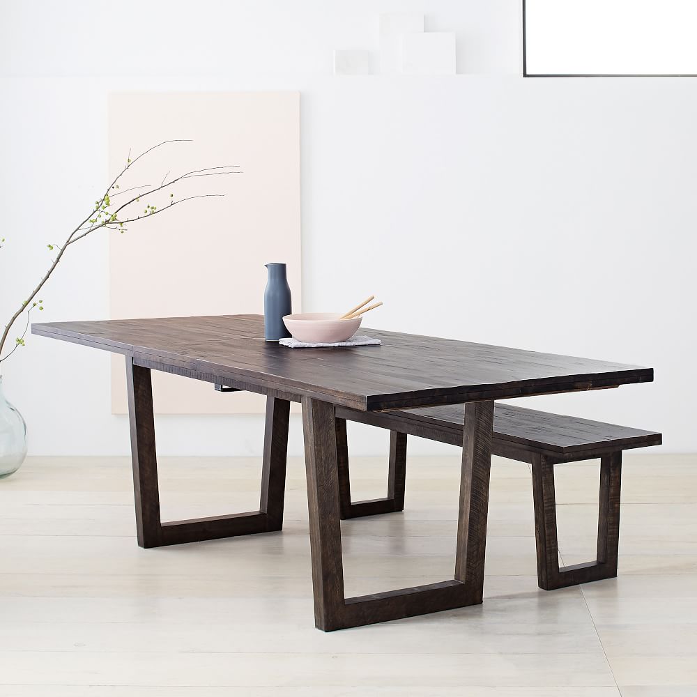 concrete dining table with metal legs