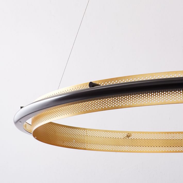 led hoop chandelier west elm