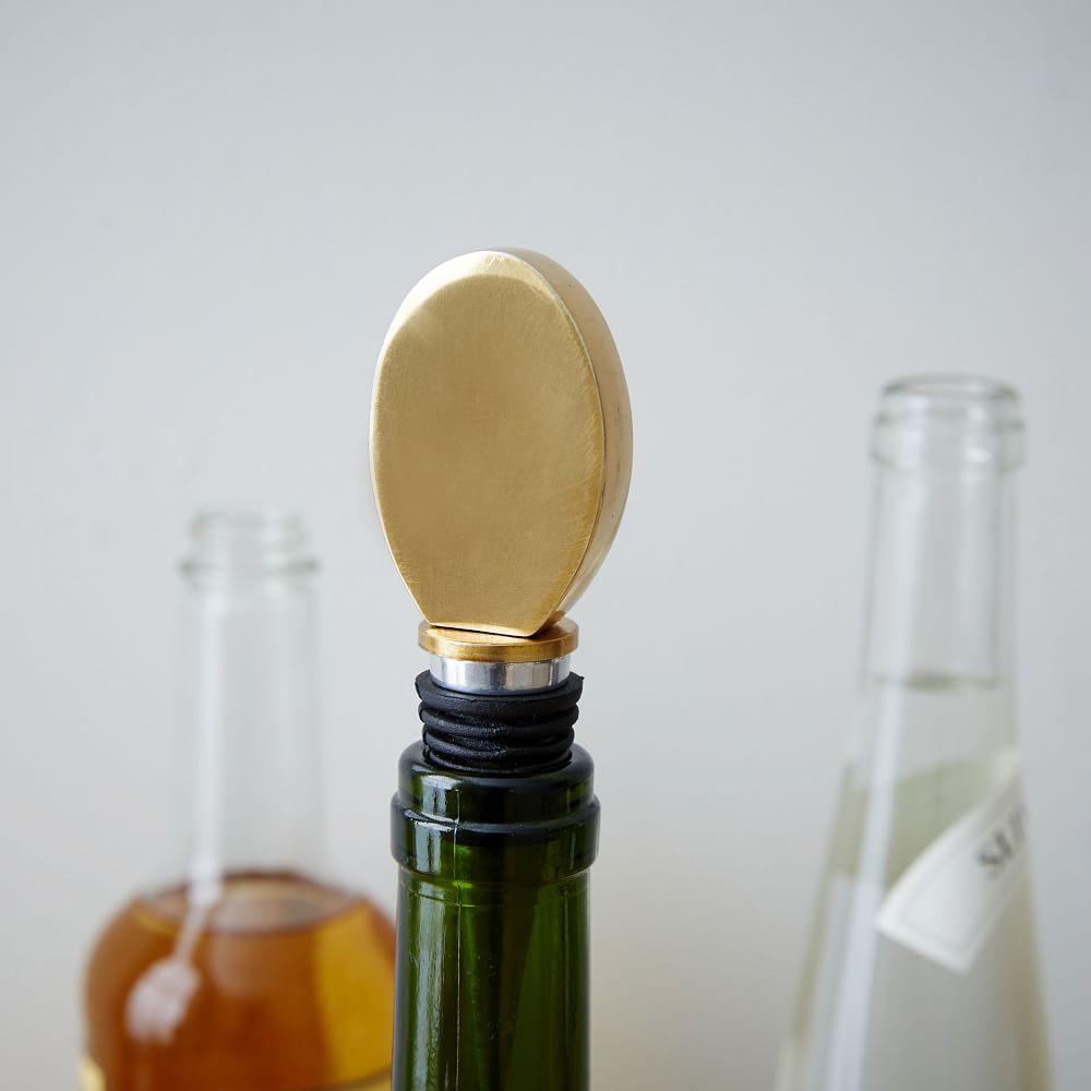 Geo Bottle Stopper Oval, Bar Accessories West Elm