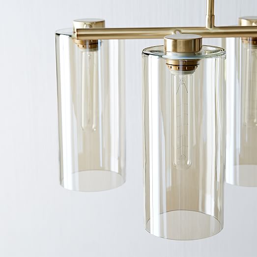 glass cylinder chandelier