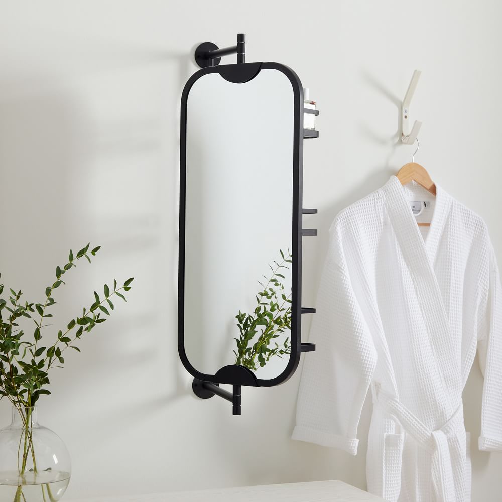 Swivel Vanity Mirror w/ Storage 13" W x 33.5"H West Elm