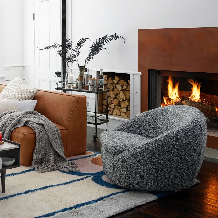 west elm swivel chair