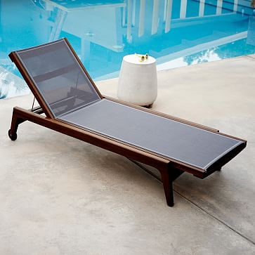 mid century modern outdoor chaise lounge