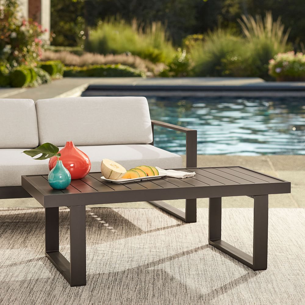 Portside Aluminum Outdoor Coffee Table West Elm
