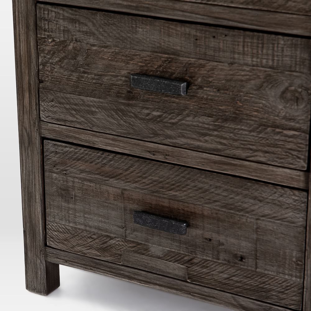 Modern Mixed Reclaimed Wood Nightstand (19