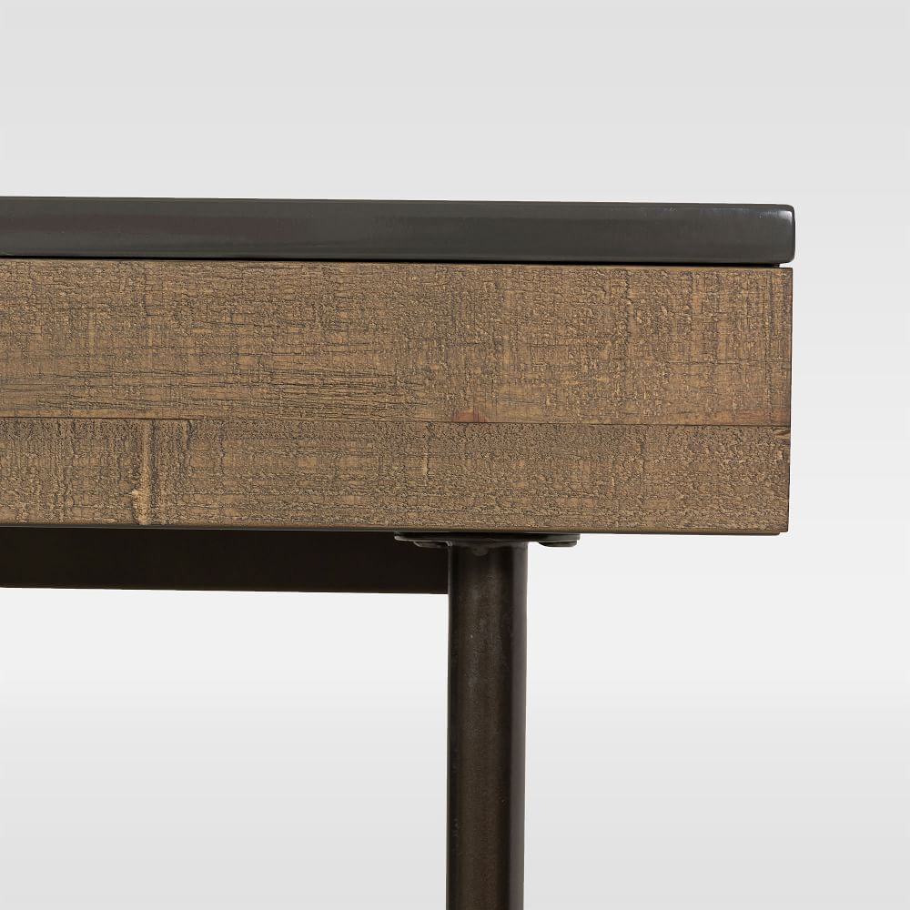 Reclaimed Wood & Lacquer Desk (47") Charcoal West Elm