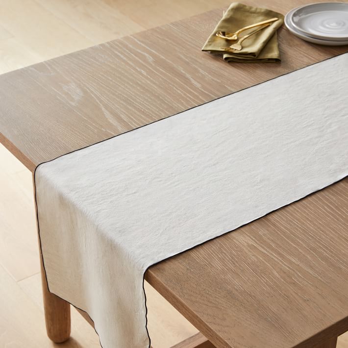 Merrowed Edge Linen Table Runner West Elm
